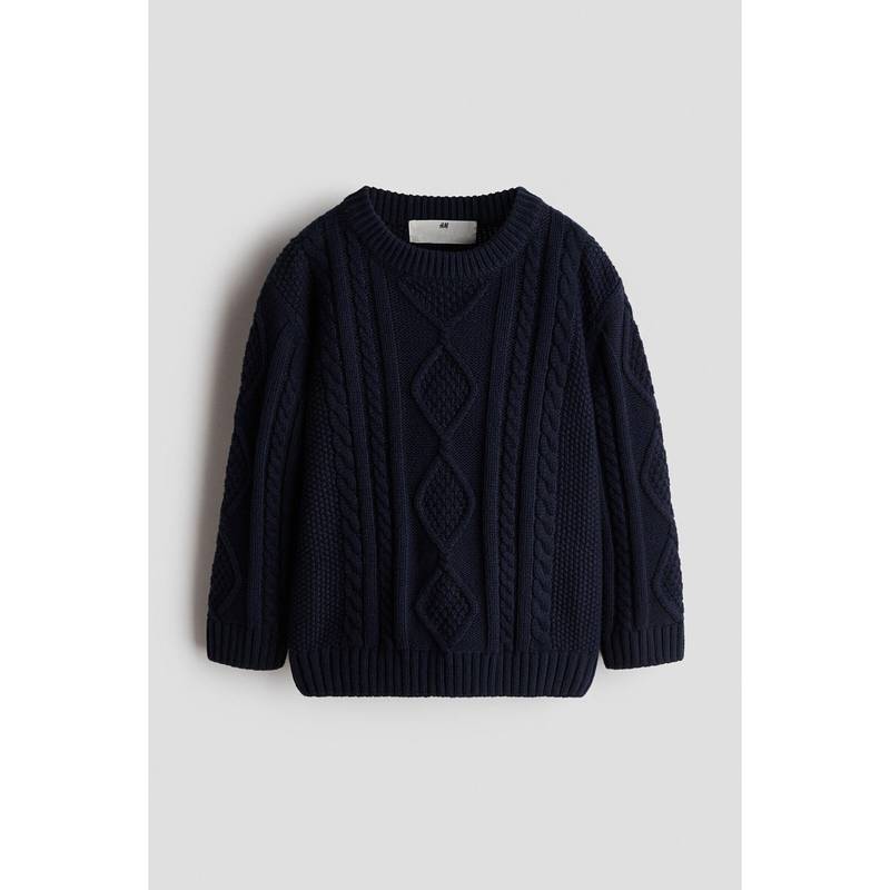 H&M Boys Blue Cable-Knit Jumper (1.5-2 Years)