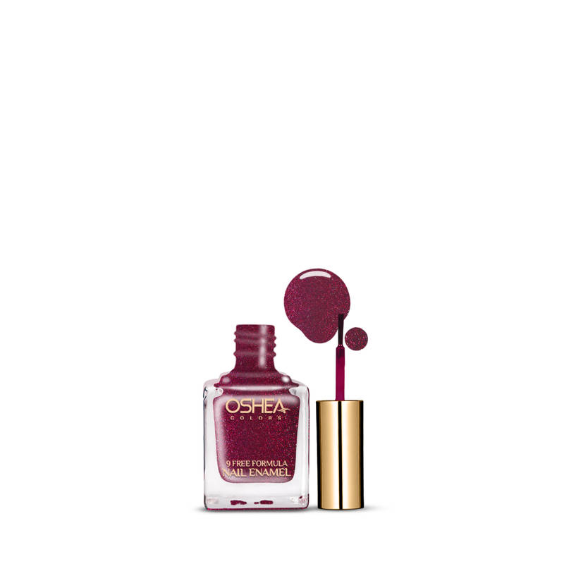 Oshea Herbals Colors Glossy & Chip Resistant Nail Polish Long Lasting Nail Enamel - 85 Bride Maroon