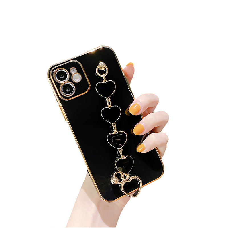 Mvyno Exclusive Iphone 15 Pro Cover - Black Hearts Holder (iPhone 15 Pro)