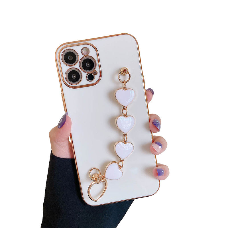 Mvyno Unique Iphone 15 Cover - White Hearts Holder (iPhone 15)