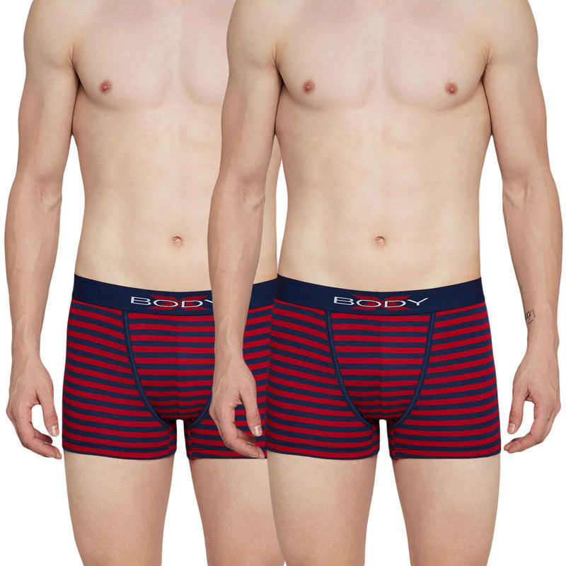 BODYX Pack Of 2 Fusion Trunks In Navy Blue Colour (S)