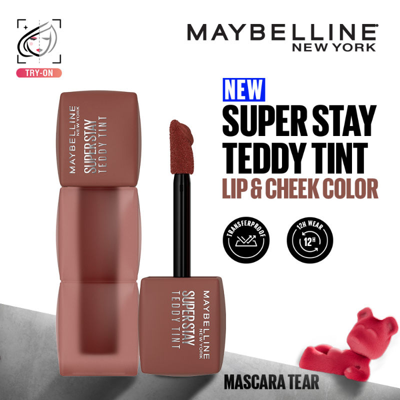 Maybelline New York Superstay Teddy Tint Lip & Cheek Color - Mascara Tear