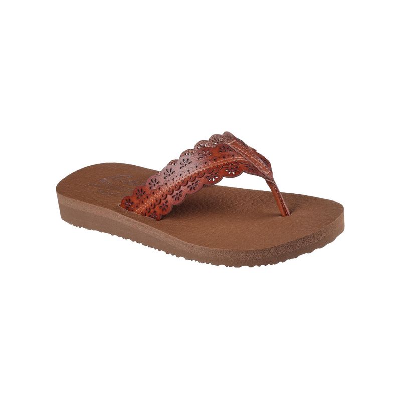 SKECHERS Women Meditation Flipflops - Brown (US 7)