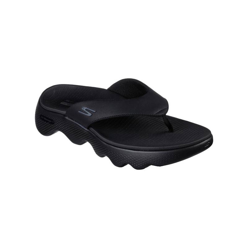 SKECHERS Men Go Walk Massage Fit Flipflops - Black (US 9)