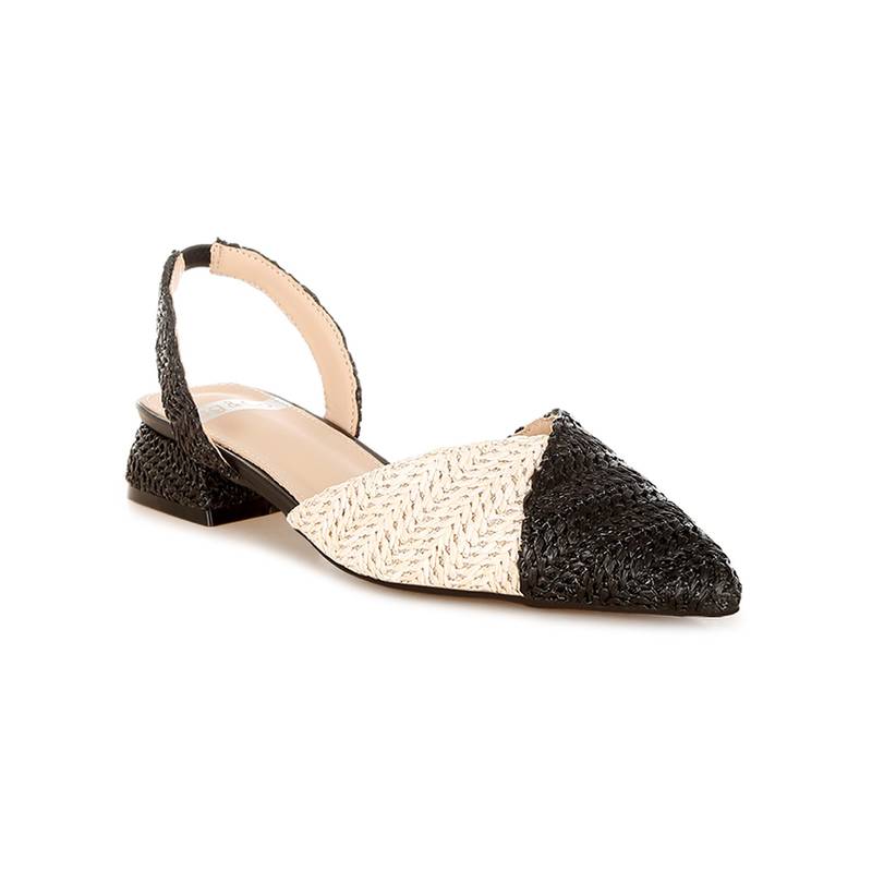 Rag & Co Rag And Co Women Pointy Toe Slingback Heel Sandals - Black (EURO 38)