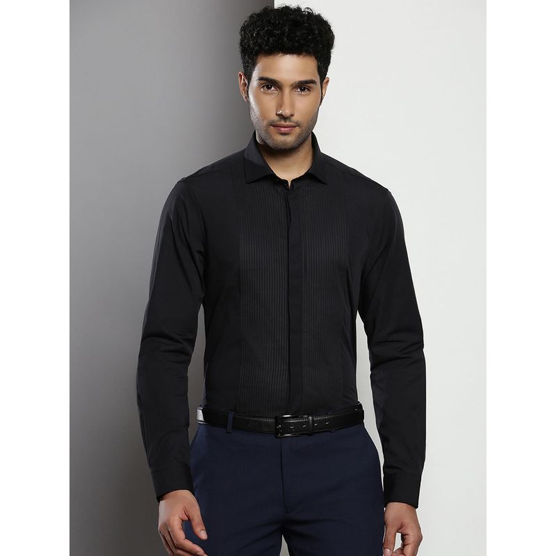 Tommy Hilfiger Men Stripes Cotton Black Shirt (38)