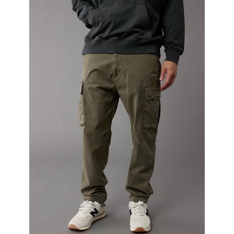 American Eagle Men Olive Flex Lived-In Cargo Pant (31 x 30)