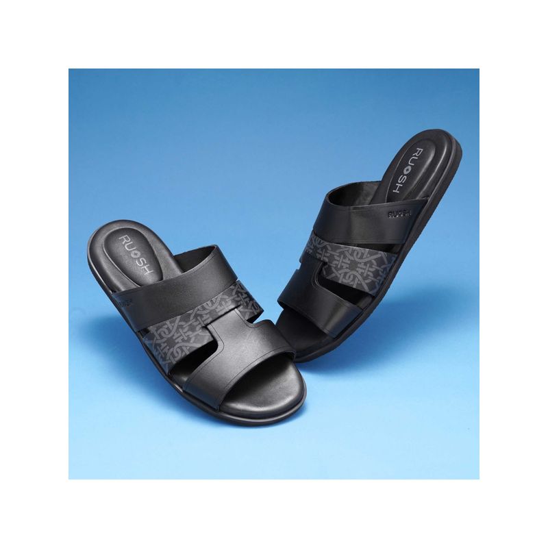 Ruosh The Cooper Black Men Sandals (UK 9)