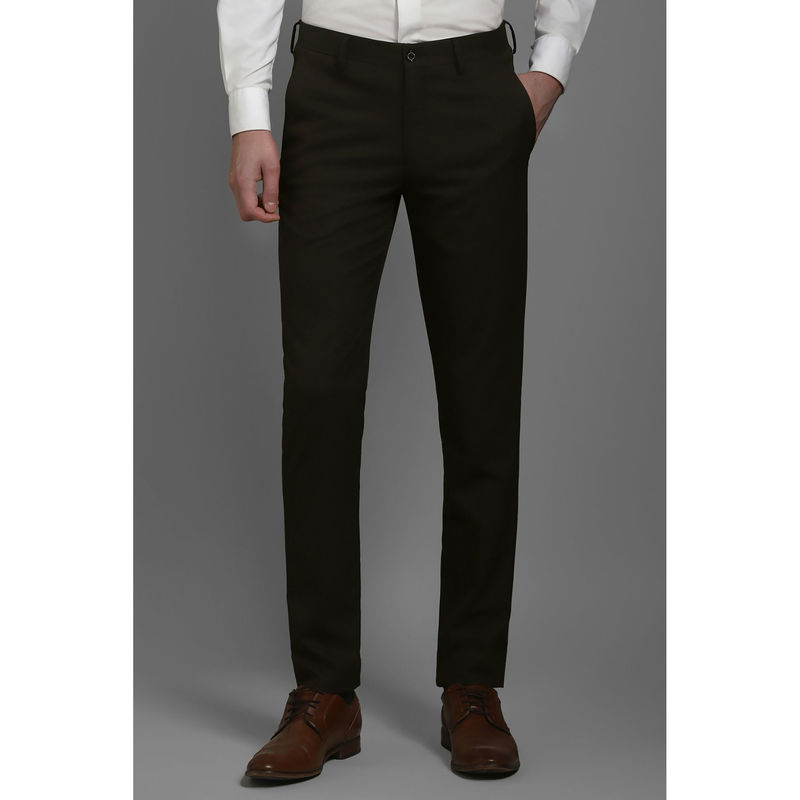 Louis Philippe Men Brown Super Slim Fit Formal Trouser (36)