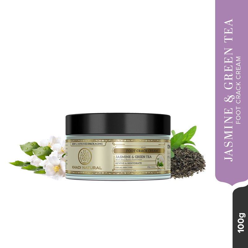 Khadi Natural Jasmine & Green Tea Foot Crack Cream Moisturizes Dry Skin