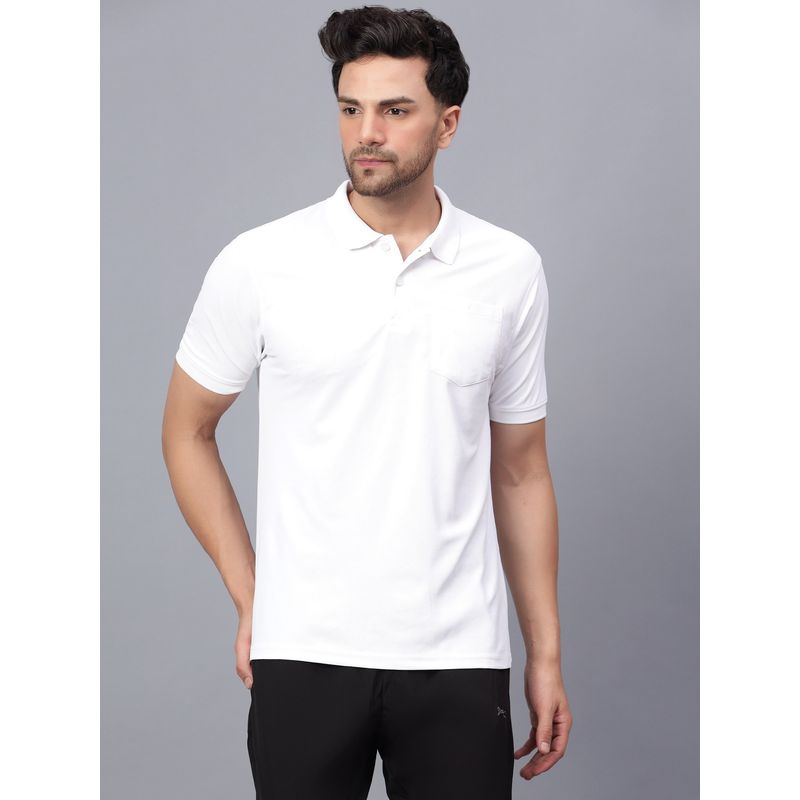 Shiv Naresh White Polo T-Shirts Pique Knit Snp01A White (36)