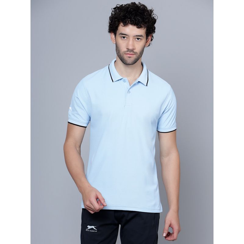 Shiv Naresh Blue Polo T-Shirts Pique Knit Snp01G Sky (44)