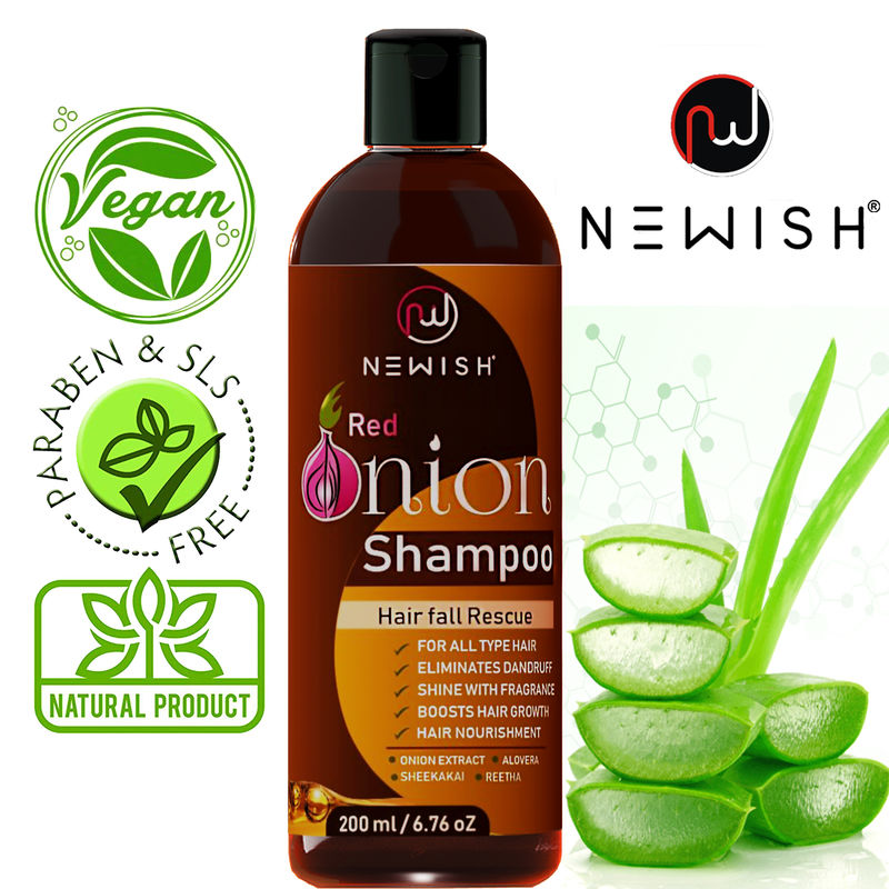 Newish Red Onion Shampoo For Hair Regrowth And Hairfall Control