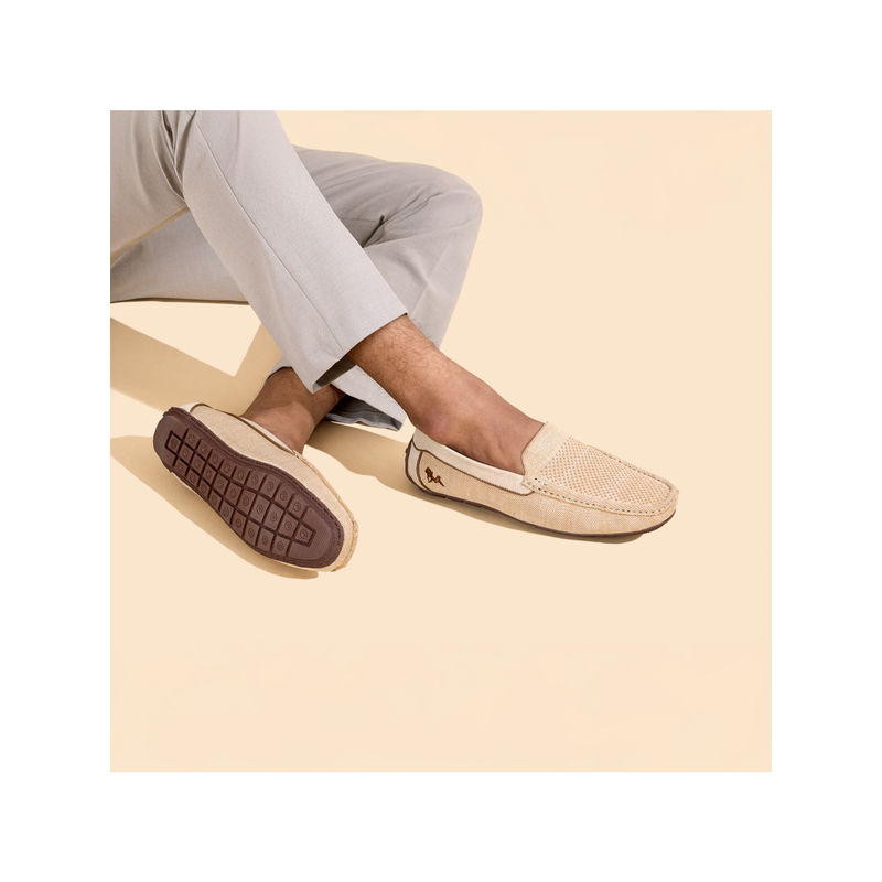 Neeman's The Weave Loafers Comfortable Flexible Eva Sole Beige (UK 8)
