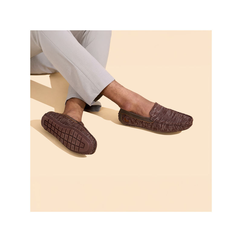 Neeman's The Weave Loafers Comfortable Flexible Eva Sole Brown (UK 8)