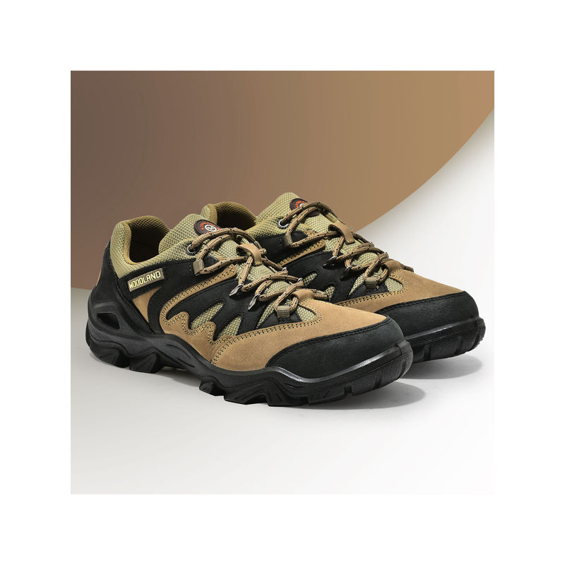 WOODLAND Mens Colorblock Dubai Khaki Casual Boat Shoes (UK-7)