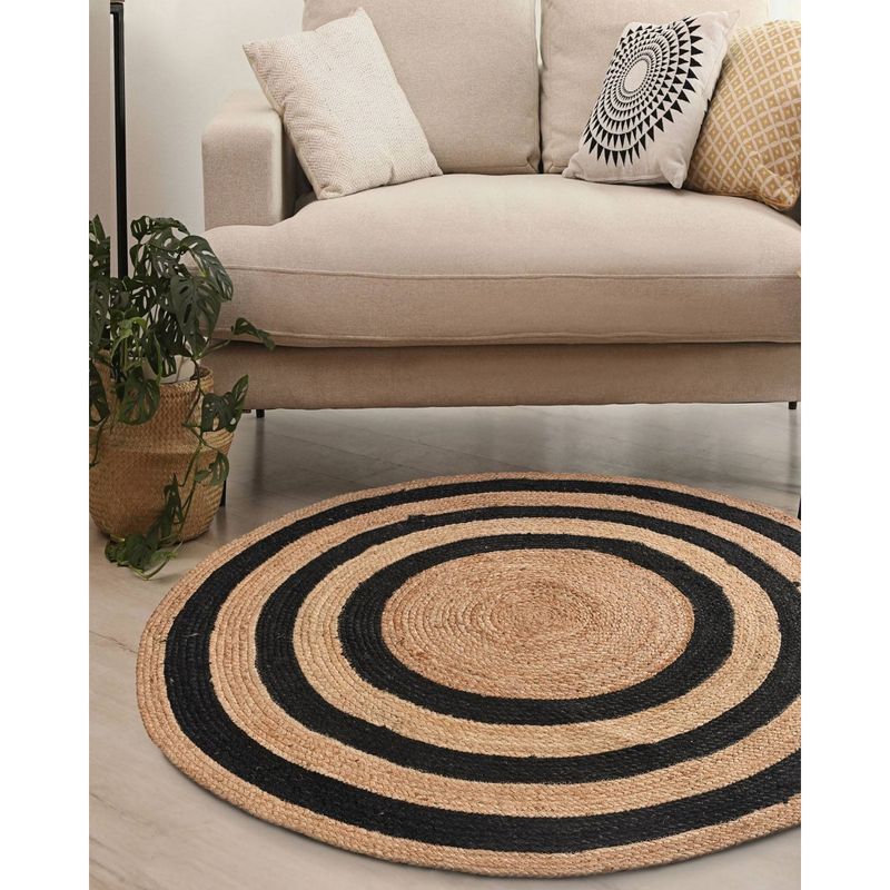 GRHAMOY Chevy Round Handmade Jute Rug (2.5x5 feet)