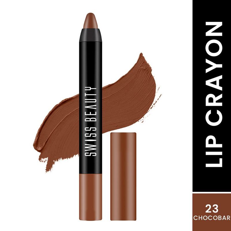 Swiss Beauty 12 Hrs Stay Matte Finish Lip Crayon - 23 Chocobar