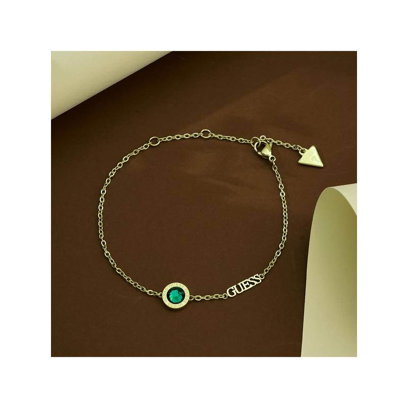 Guess Color My Day Chain Bracelet For Women, Stainless Steel, Anti-Tarnish, Gold-Plated (L)