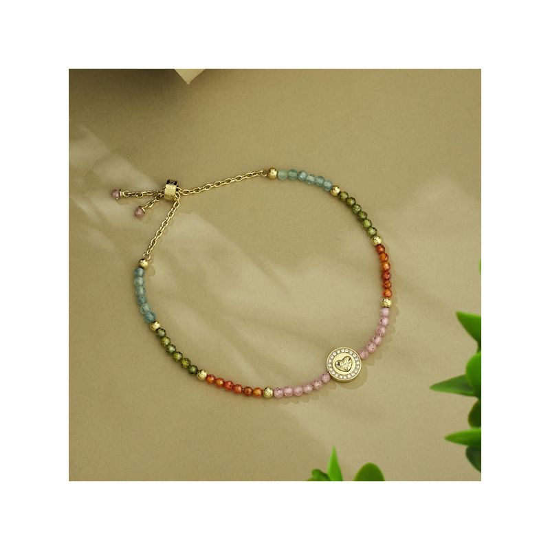 Guess Arm Party Gold-Plated Stainless Steel Bracelet For Women (L)