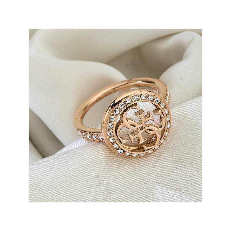 Guess Life In 4G Ring For Women, Stainless Steel, Anti-Tarnish, Rose Gold-Plated (13)