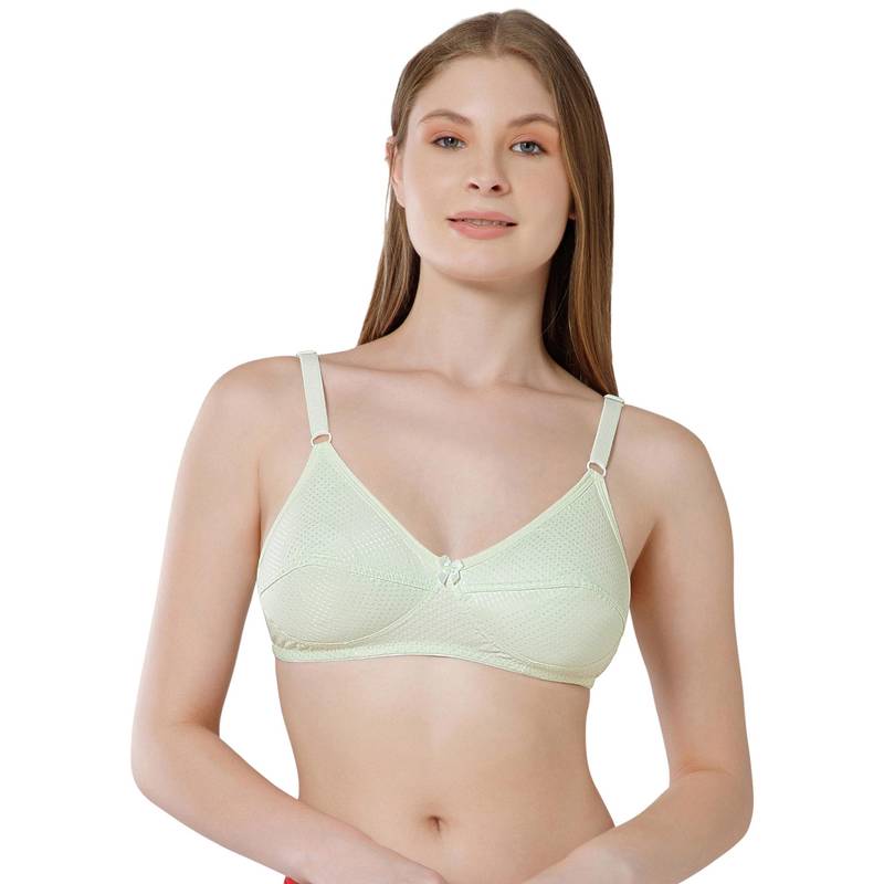Bodycare Women Light Green Cotton Assorted Printed Non-Padded Bra (30)