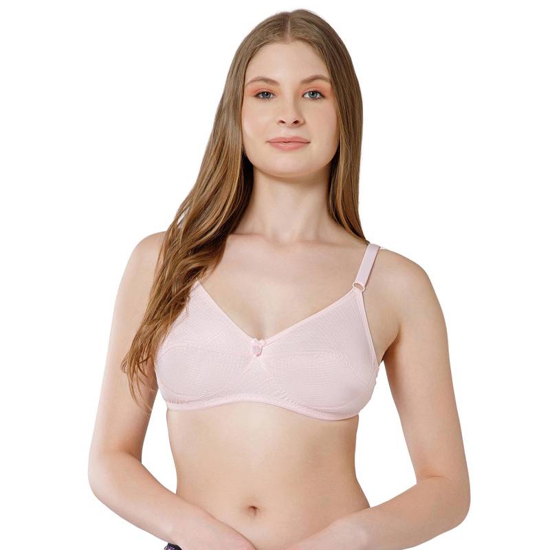 Bodycare Women Pink Cotton Assorted Printed Non-Padded Bra (30)