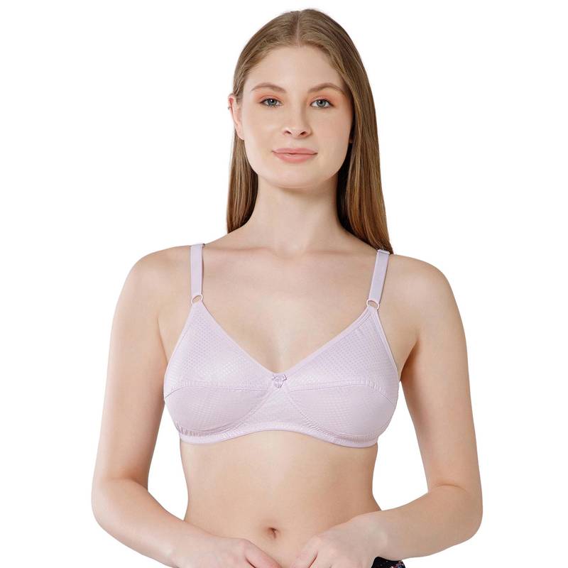 Bodycare Women Lavender Cotton Assorted Printed Non-Padded Bra (36)