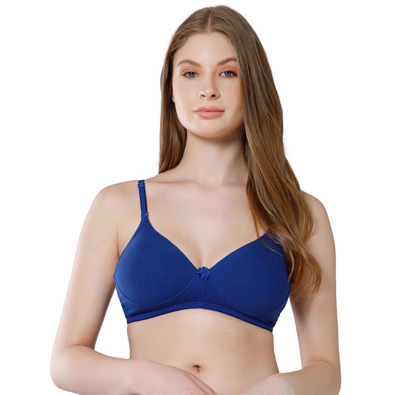 Bodycare Women Navy Blue Solid Seamless Padded Bra (40)