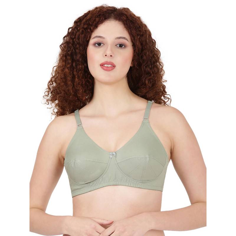 BLOSSOM Women Green Full Coverage Non-Padded Bra (32C)