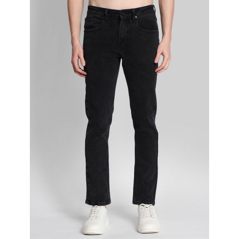 Bene Kleed Men Charcoal Slim Fit Denim Jeans (28)