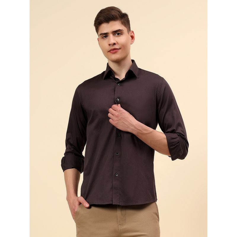 Cantabil Men'S Grey Breathable and Soft Color Formal Shirt (38)