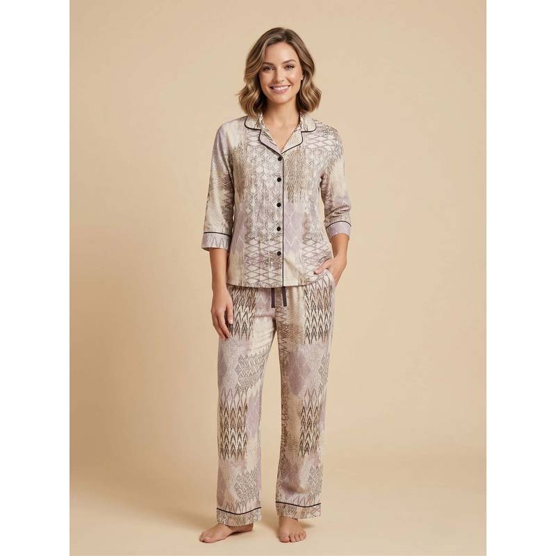 FABLUSH Women Nightwear Nightsuit Multi-Color (Pack of 2) (S)