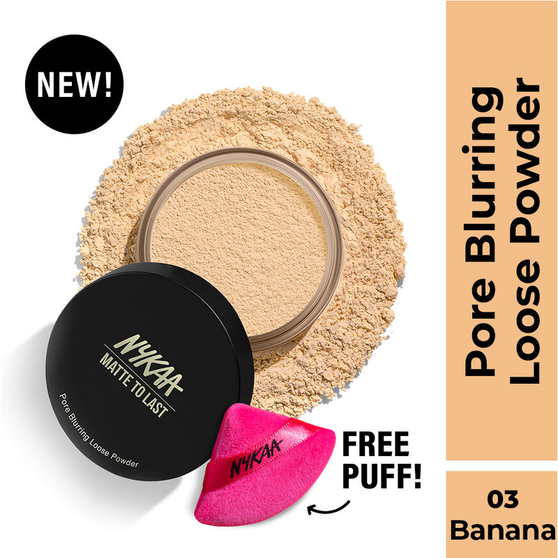 Nykaa Cosmetics Matte to Last Loose Powder - Banana 03