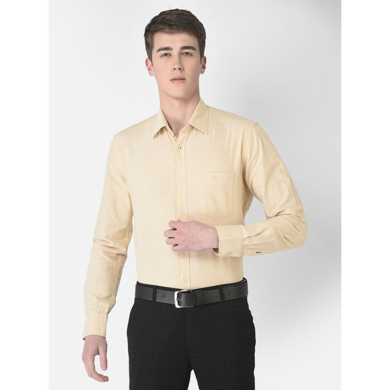 CRIMSOUNE CLUB Men Fawn Formal Shirt (2XL)