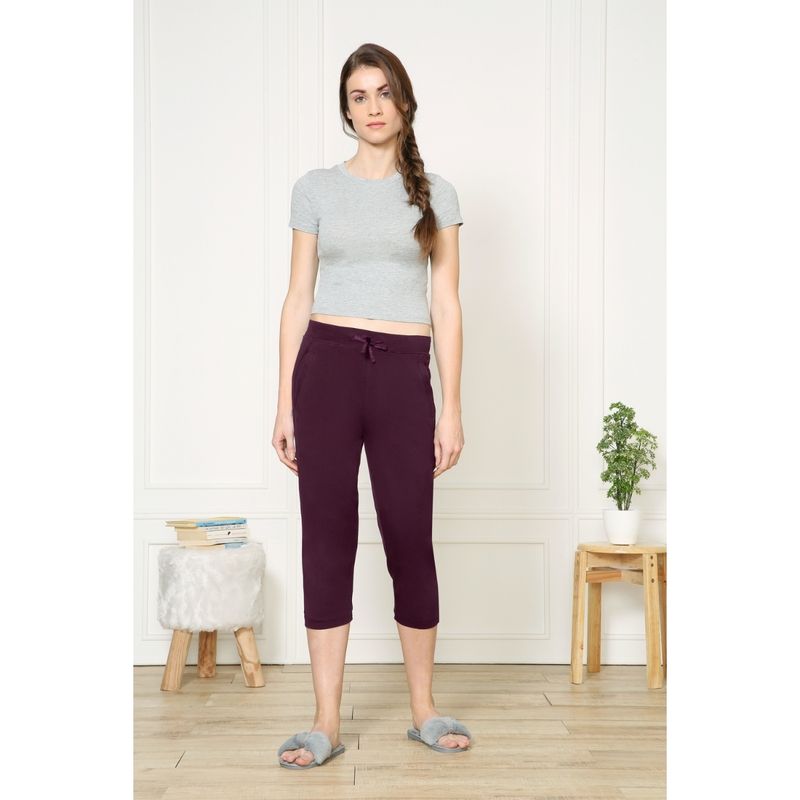 Van Heusen Women Smart Tech Lounge Capris - Potent Purple (XL)