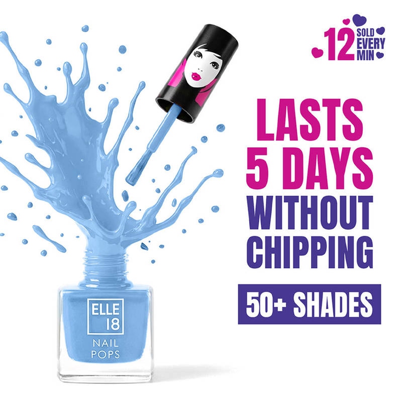 Elle 18 Nail Pops Nail Enamel, Glossy Finish, Quick-drying & Long Wearing - 179