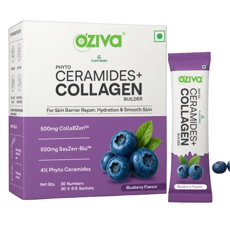 Oziva Phyto Ceramide+ Collagen For Skin Barrier Repair Blueberry sachets - Pack of 1