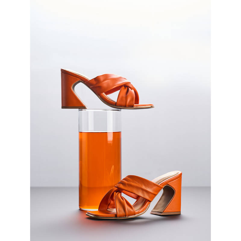 Heel Your Sole Women LULU Casual Heels Orange (EURO 38)