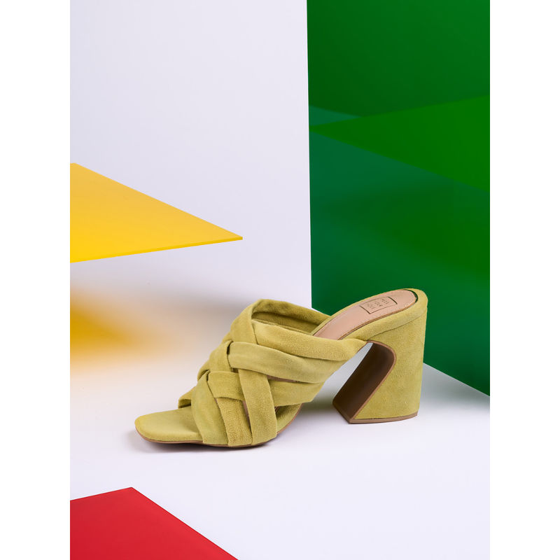 Heel Your Sole Women WOLLY Casual Heels Green (EURO 37)