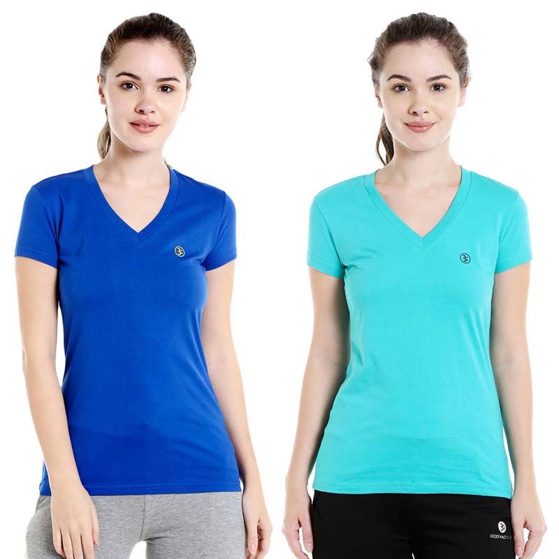 Bodycare Bodyactive Pack Of 2 Women'S Tshirt - Multi-Color (S)