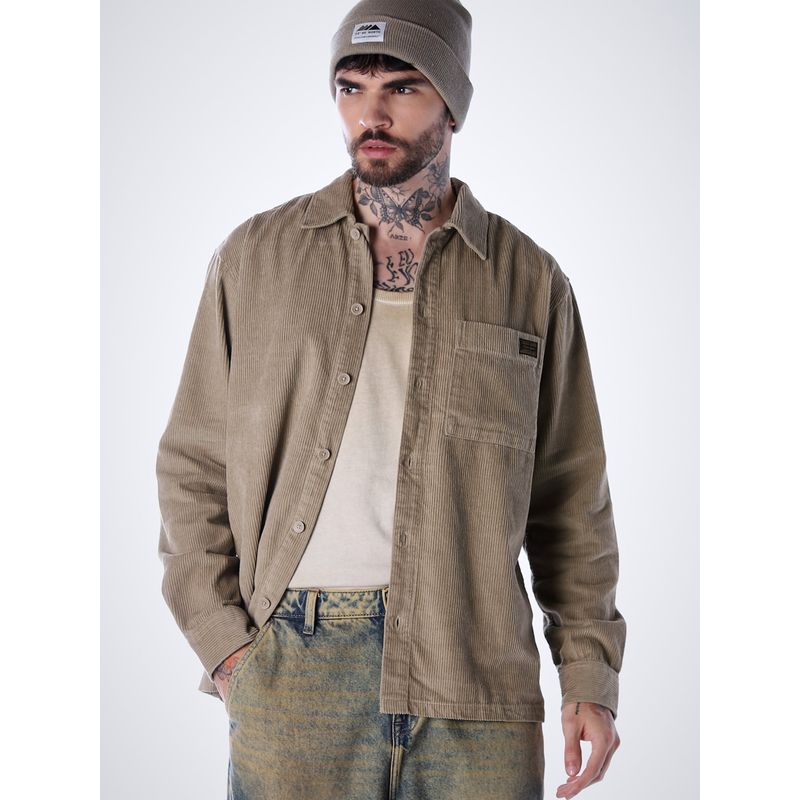 Jack & Jones Men's Oversized Light Brown Shirt (M)