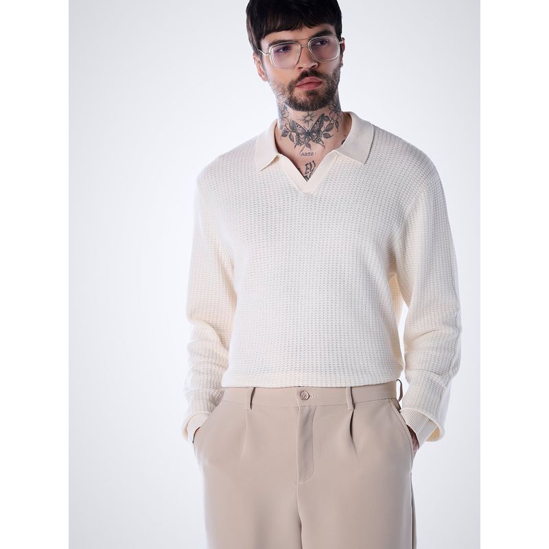 Jack & Jones Men's Regular Fit Beige Sweater (M)