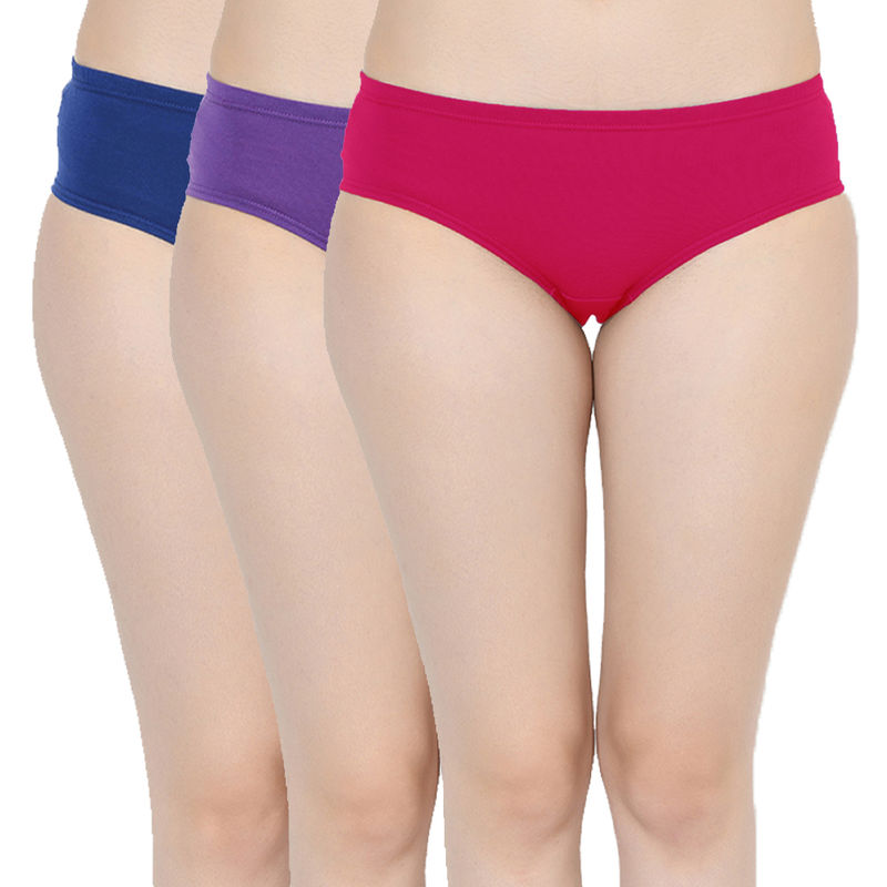 Groversons Pparis Beauty Regular Inner Elasic Solid Panty - Multi-Color (L)