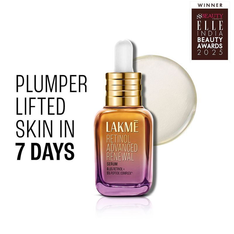 Lakme Retinol Advanced Renewal Serum 0.1% Retinol + 5% Peptide Complex