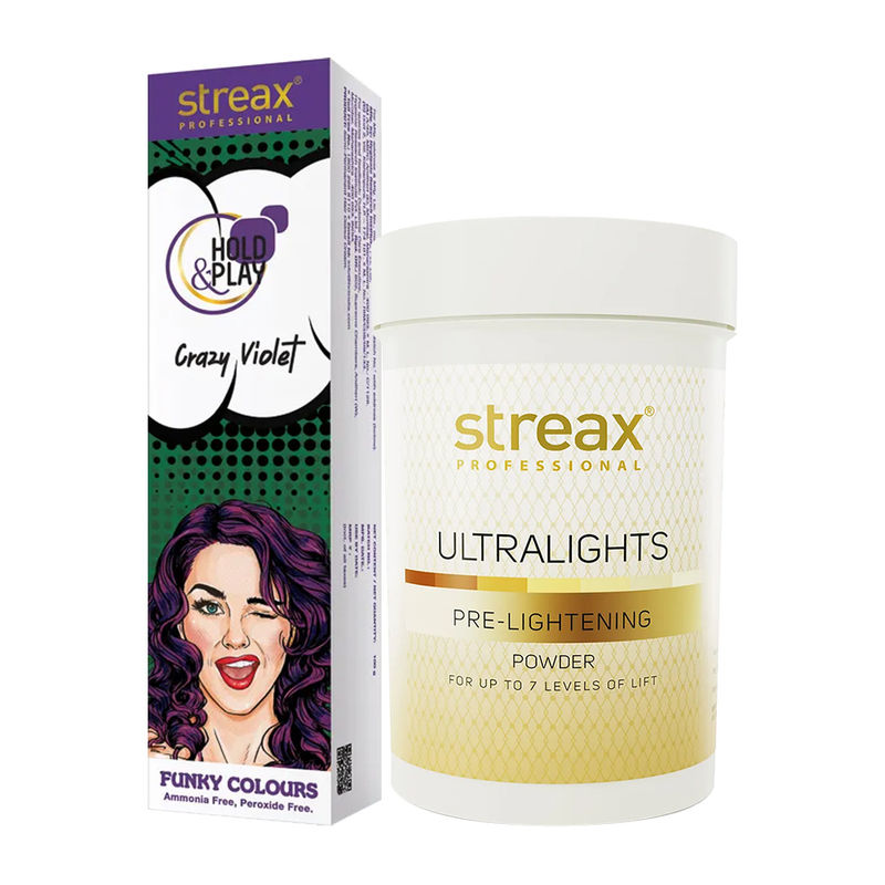 Streax Ultralights Gem Collection Purple Topaz Pack of 2 Hair Color
