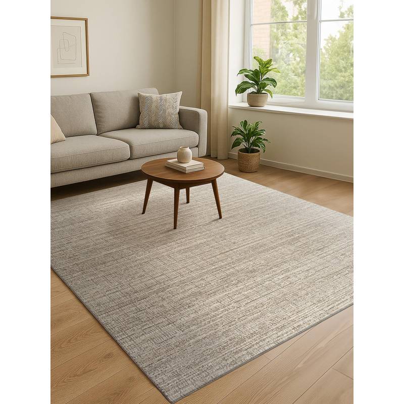 OBSESSIONS Solid Polypropylene Carpet - Beige (5x7 feet)