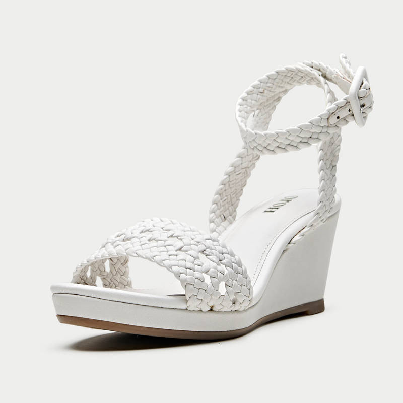 Oroh White Empoli Heel Sandals (EURO 36)