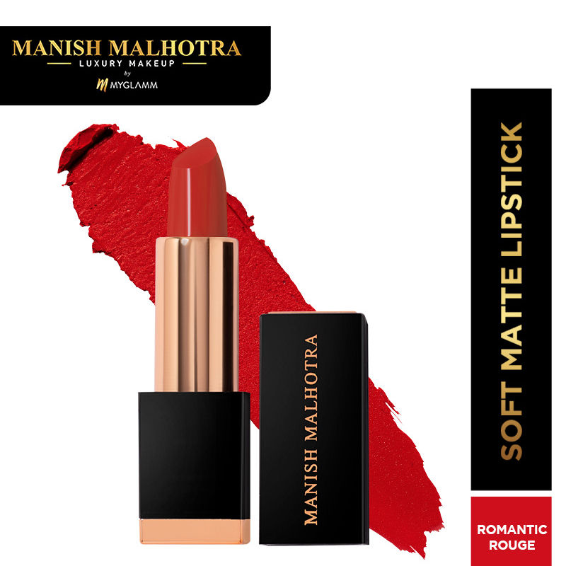 Manish Malhotra Beauty By MyGlamm Soft Matte Lipstick-Romantic Rouge
