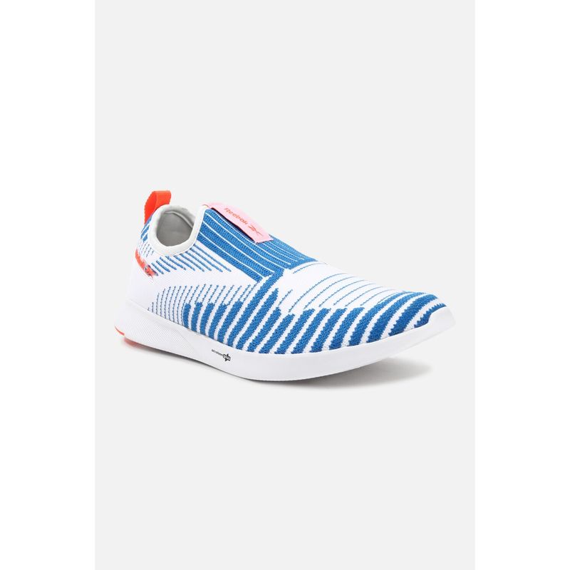 Reebok Men Slip On Walking Shoes White & Blue (UK 7)